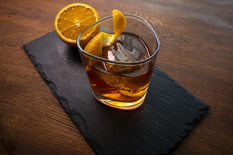 Orange-stirred Cinnamon Old Fashioned Cocktail